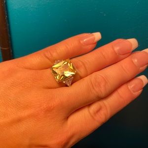 Celebrity inspired yellow canary diamond ring